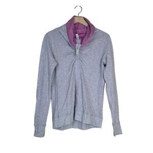 Lululemon Womens 6 In A Cinch Cowl Neck Reversible Pullover